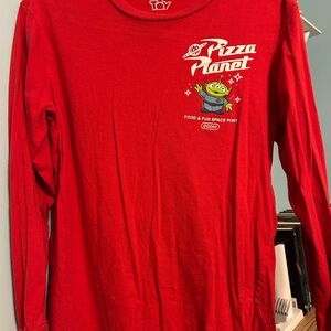 Red Toy Story Pizza Planet Long Sleeve Shirt